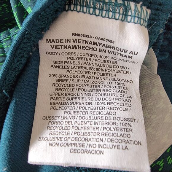 Nike Women's Sz S Dri FIT Modern Tempo Print Zip Pocket 3" Running Shorts Green - Picture 10 of 12